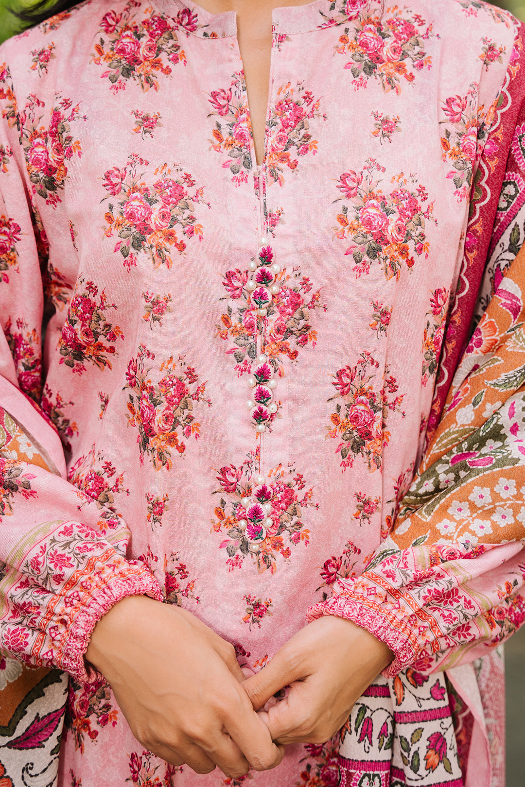 Zellbury | Unstitched 3 Piece Khaddar | Shirt Shalwar Dupatta - 0212 - House Of Zarish