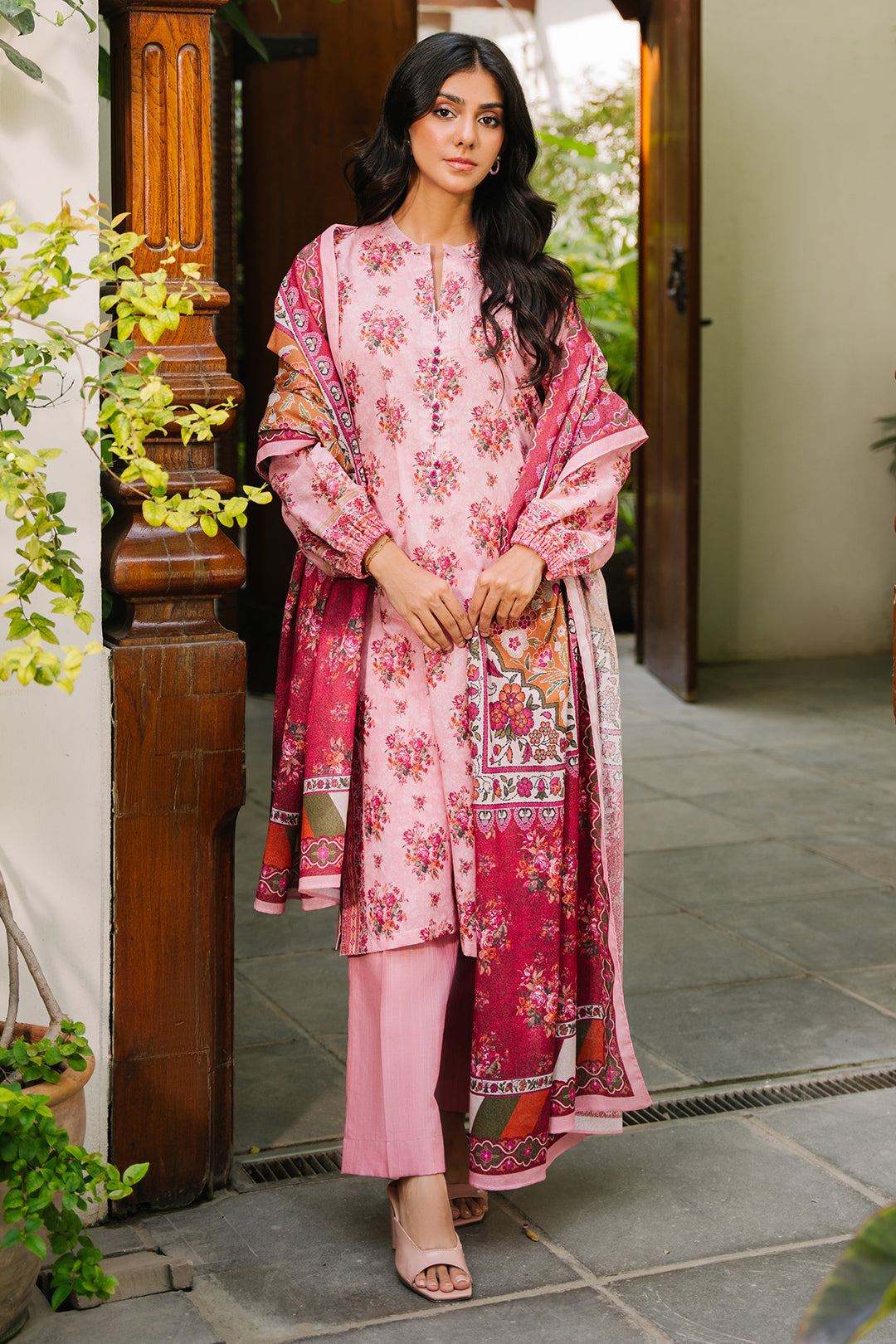 Zellbury | Unstitched 3 Piece Khaddar | Shirt Shalwar Dupatta - 0212 - House Of Zarish