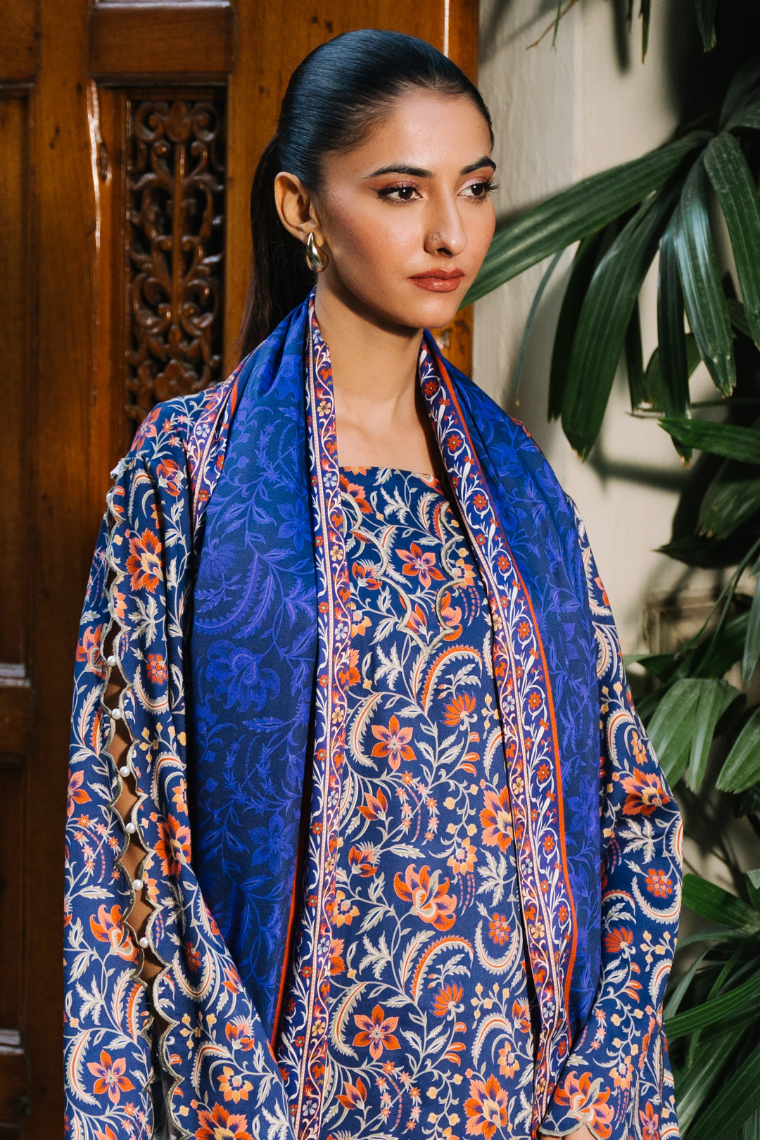Zellbury | Unstitched 3 Piece Viscose | Shirt Shalwar Dupatta - 0215 - House Of Zarish