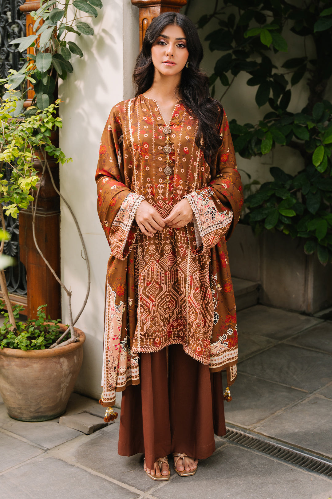 Zellbury | Unstitched 3 Piece Cotail | Shirt Shalwar Dupatta - 0217 - House Of Zarish