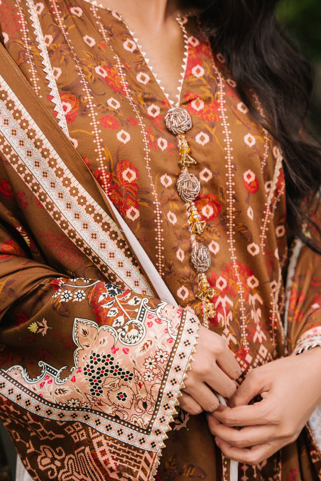 Zellbury | Unstitched 3 Piece Cotail | Shirt Shalwar Dupatta - 0217 - House Of Zarish