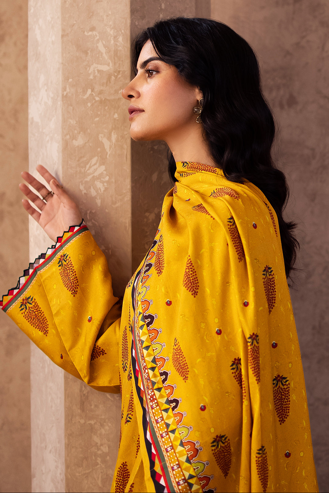 Zellbury | Unstitched 3 Piece Cotail | Shirt Shalwar Dupatta - 0218 - House Of Zarish