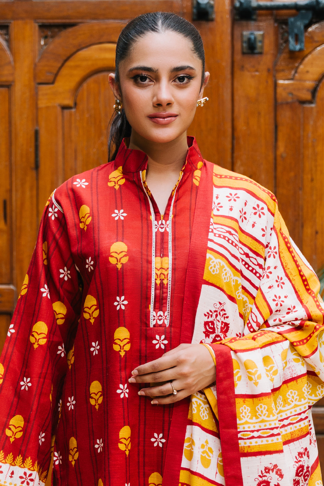 Zellbury | Unstitched 3 Piece Khaddar | Shirt Shalwar Dupatta - 0271 - House Of Zarish