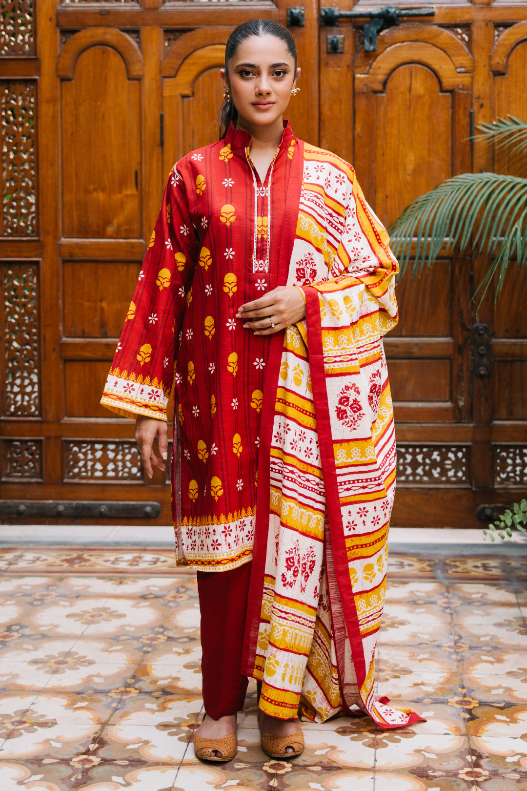 Zellbury | Unstitched 3 Piece Khaddar | Shirt Shalwar Dupatta - 0271 - House Of Zarish