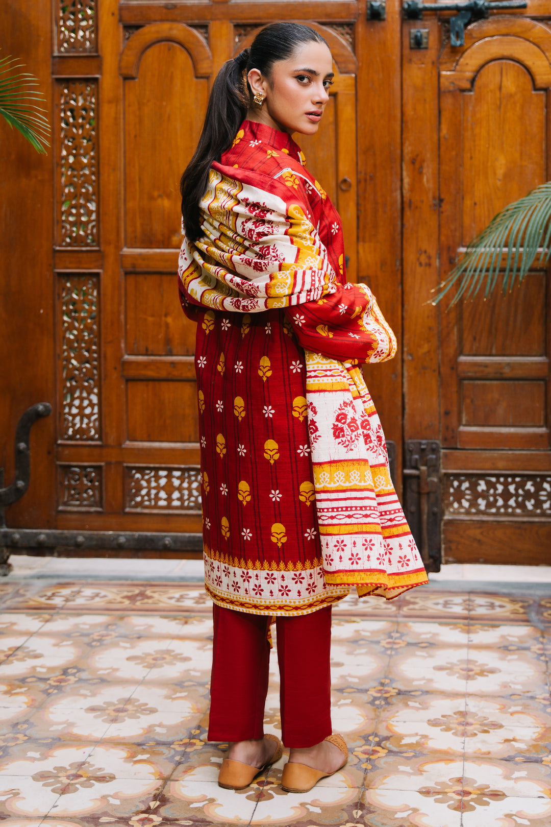 Zellbury | Unstitched 3 Piece Khaddar | Shirt Shalwar Dupatta - 0271 - House Of Zarish