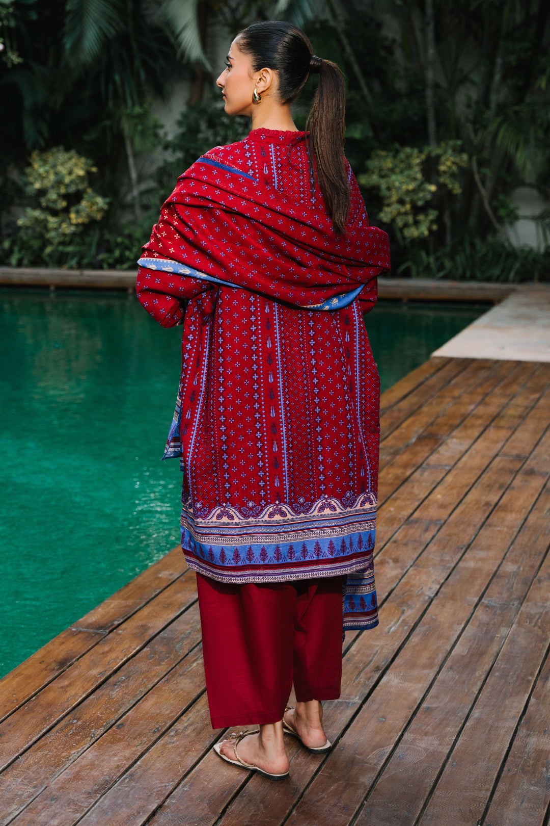 Zellbury | Unstitched 3 Piece Khaddar | Shirt Shalwar Dupatta - 0273 - Libasekhas
