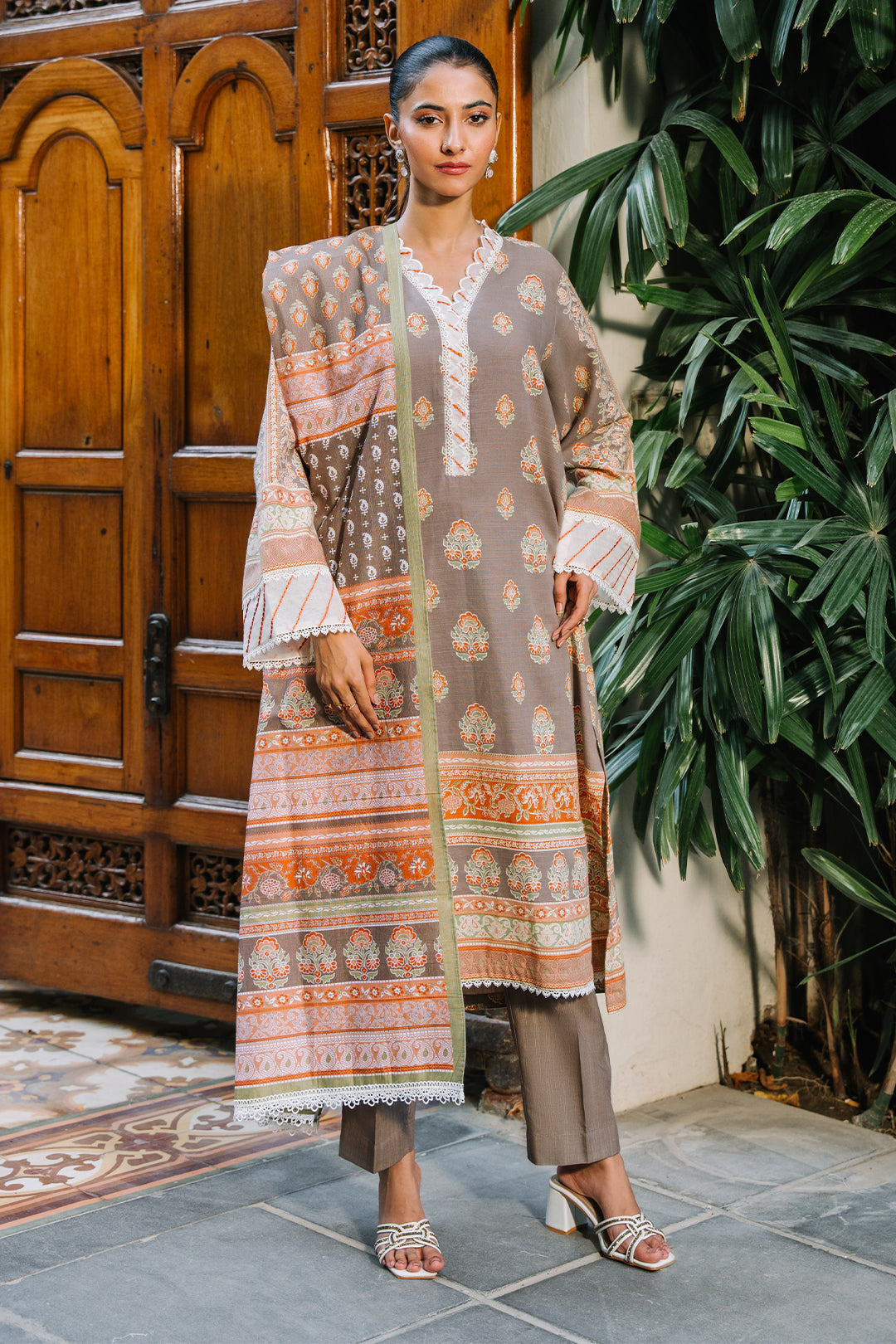 Zellbury | Unstitched 3 Piece Khaddar | Shirt Shalwar Dupatta - 0276 - House Of Zarish