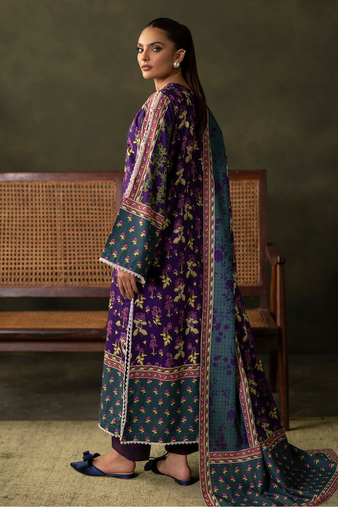 Zellbury | Unstitched 3 Piece Khaddar | Shirt Shalwar Dupatta - 0279 - House Of Zarish