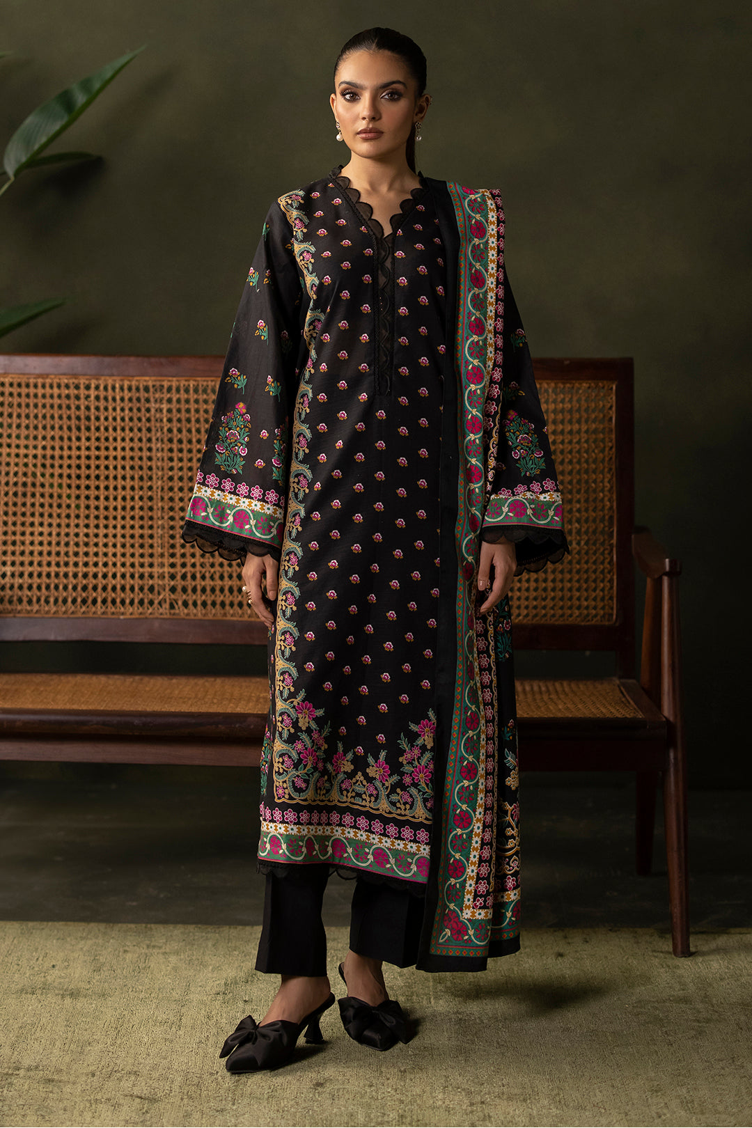 Zellbury | Unstitched 3 Piece Khaddar | Shirt Shalwar Shawl - 0286 - House Of Zarish