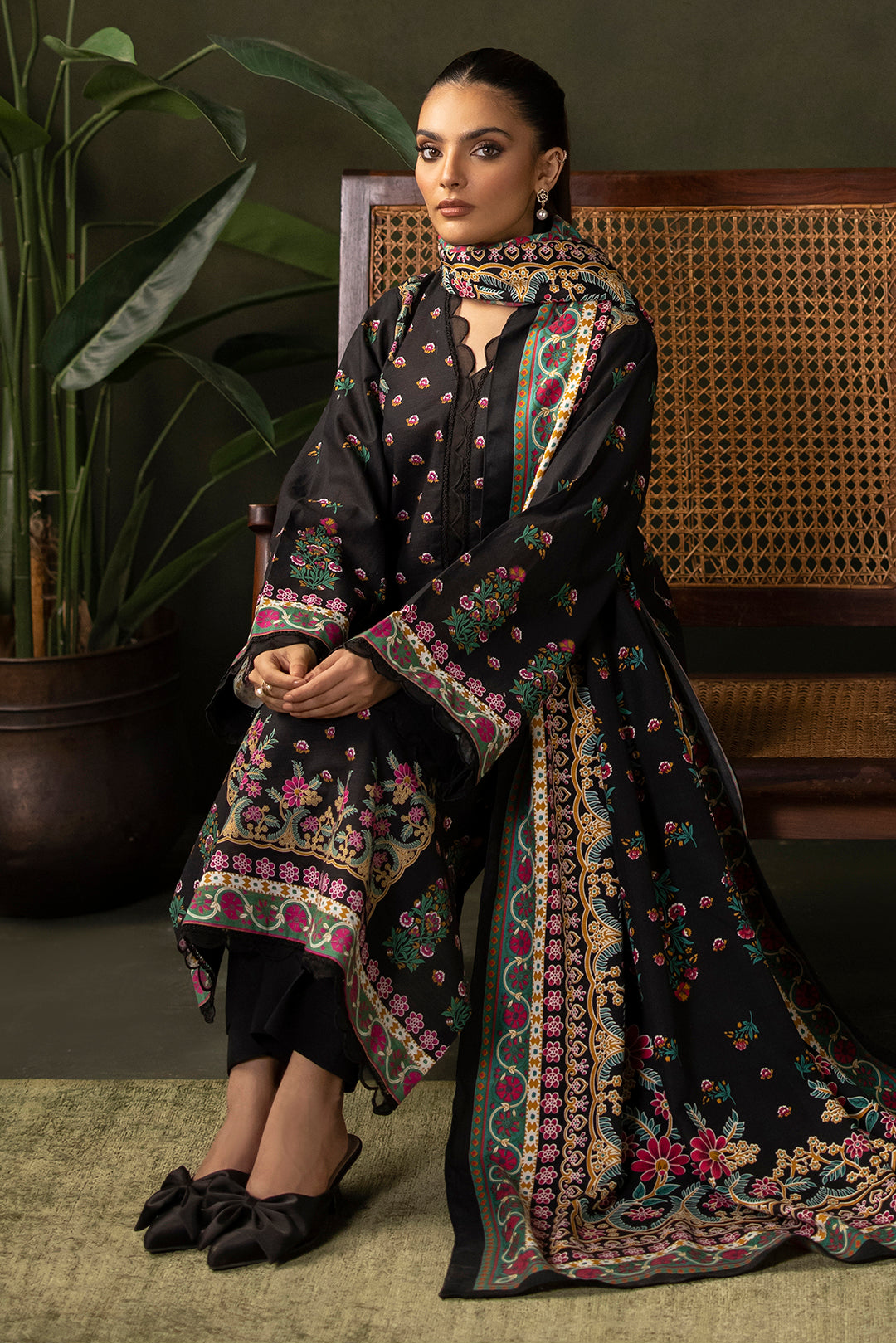 Zellbury | Unstitched 3 Piece Khaddar | Shirt Shalwar Shawl - 0286 - Libasekhas