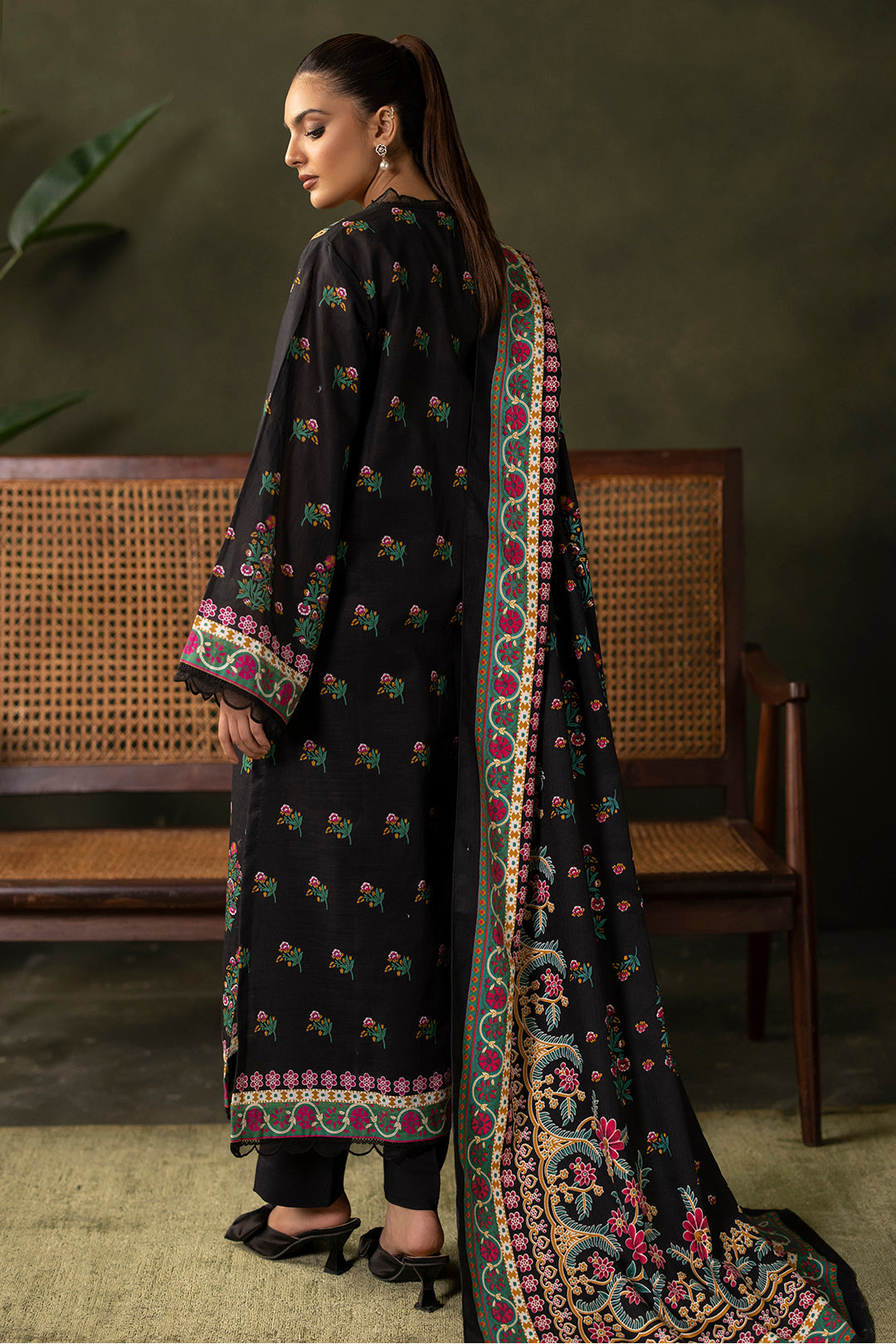Zellbury | Unstitched 3 Piece Khaddar | Shirt Shalwar Shawl - 0286 - Libasekhas