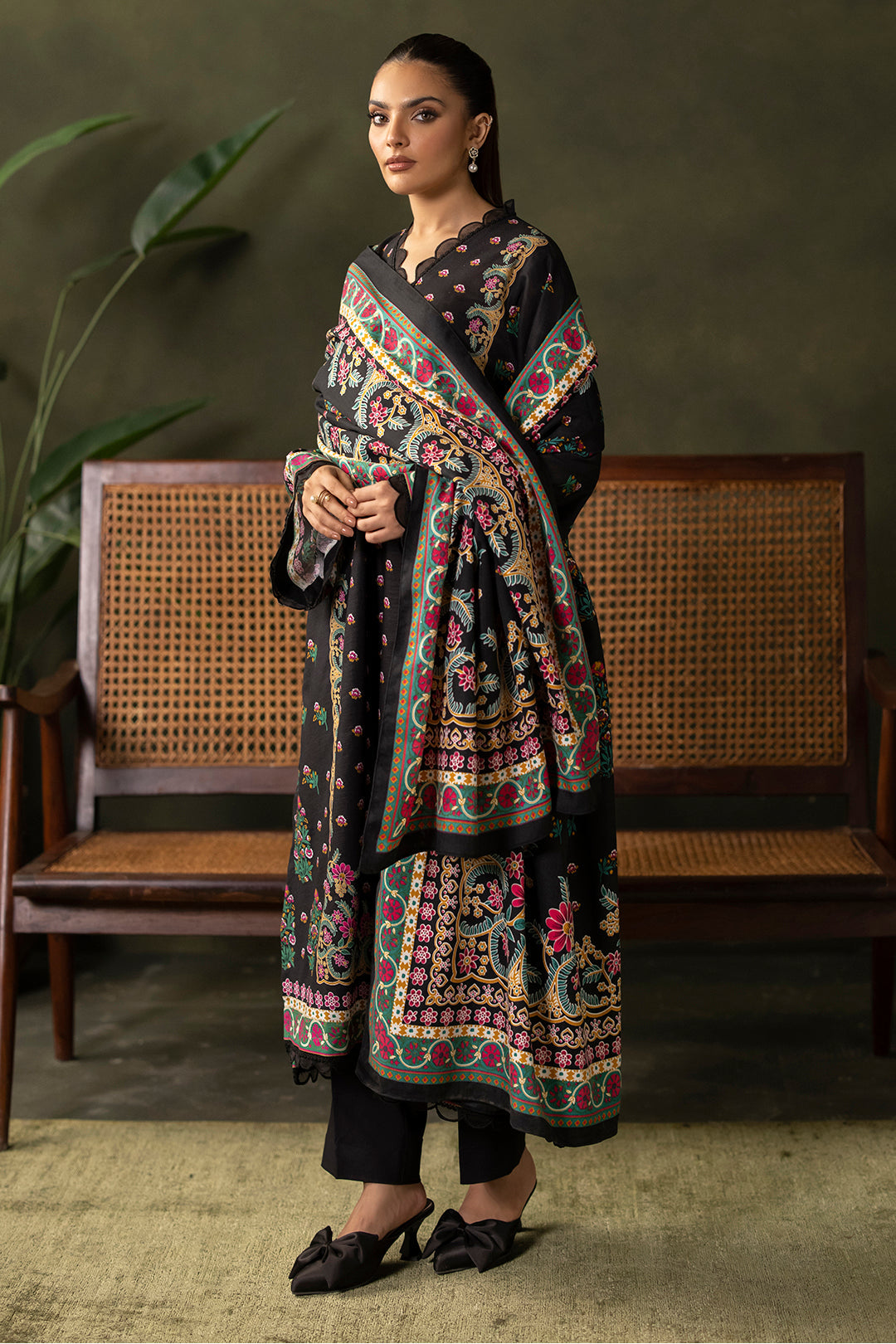 Zellbury | Unstitched 3 Piece Khaddar | Shirt Shalwar Shawl - 0286 - House Of Zarish
