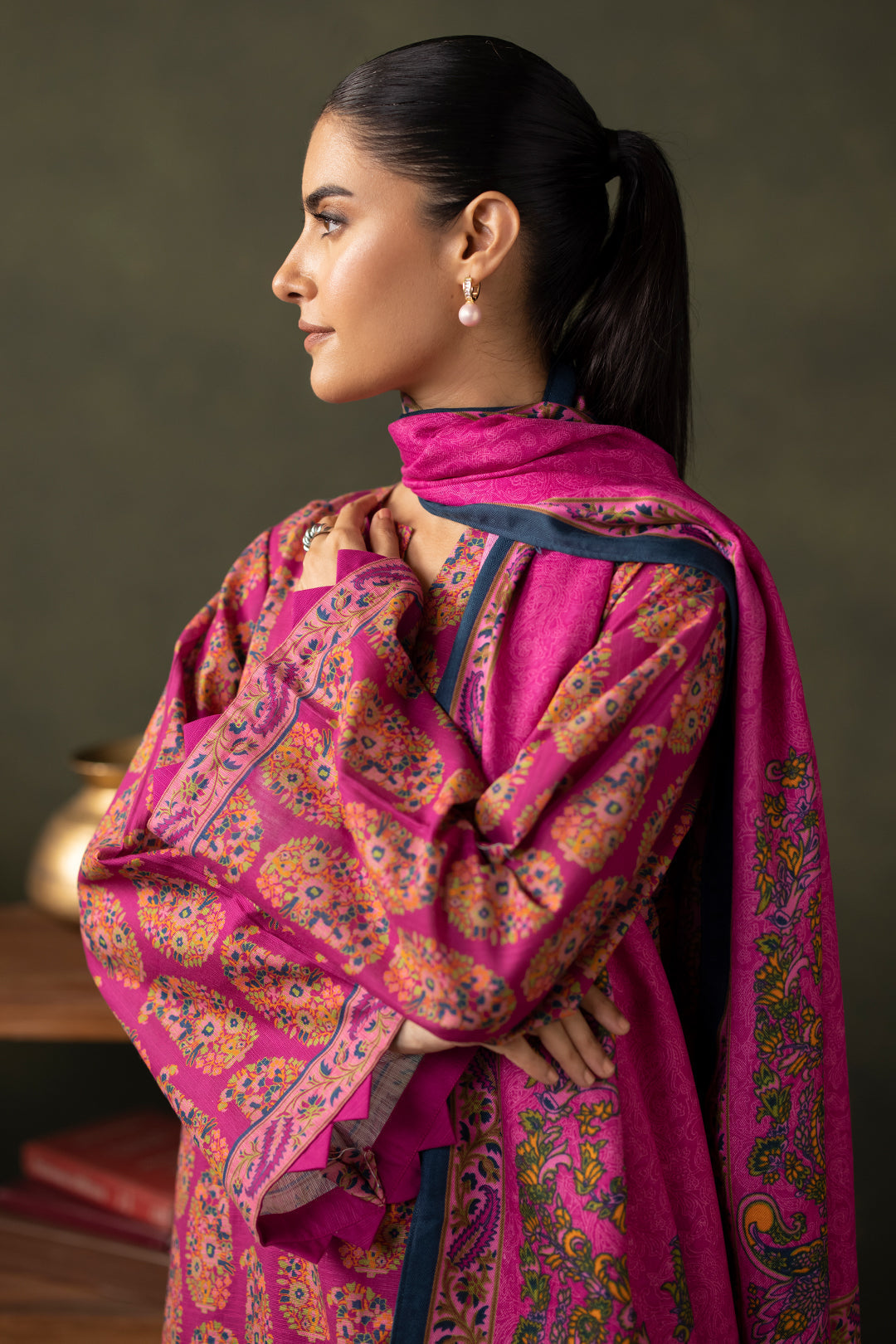 Zellbury | Unstitched 3 Piece Khaddar | Shirt Shalwar Dupatta - 0287 - House Of Zarish