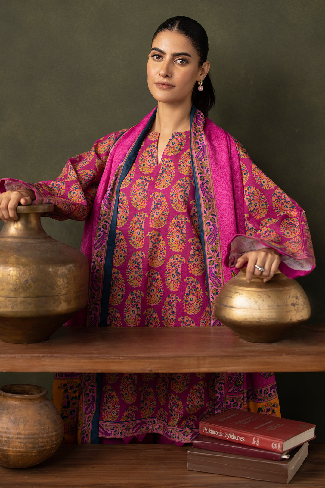 Zellbury | Unstitched 3 Piece Khaddar | Shirt Shalwar Dupatta - 0287 - Libasekhas