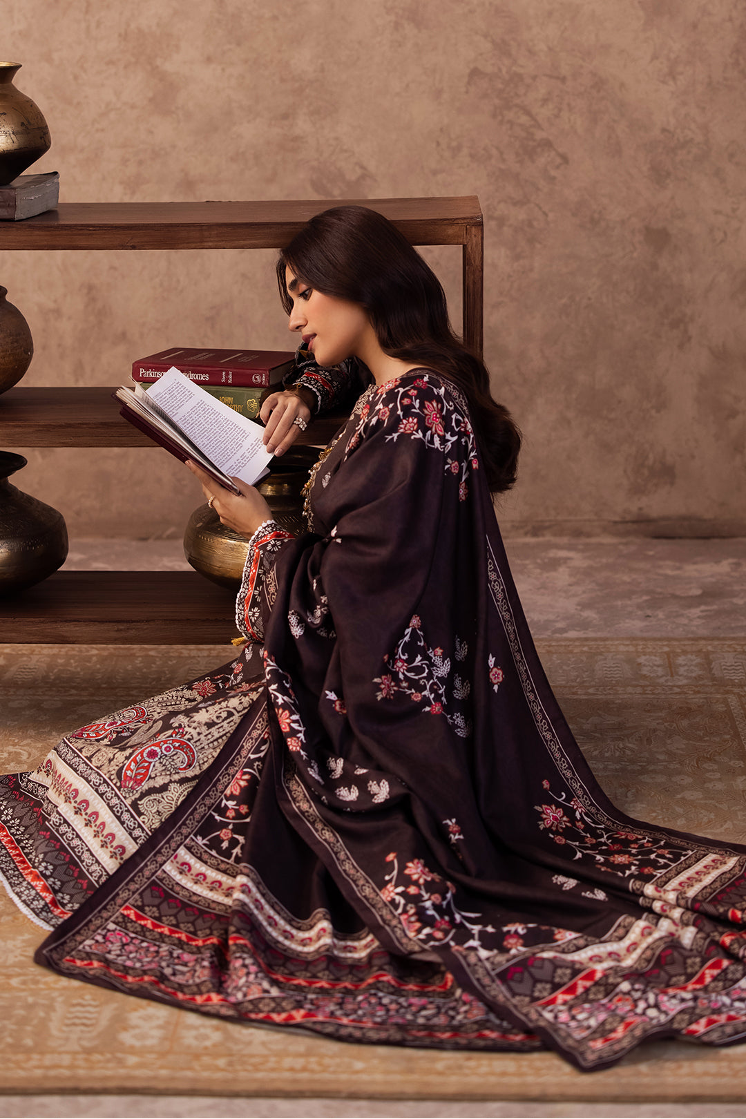 Zellbury | Unstitched 3 Piece Khaddar | Shirt Shalwar Dupatta - 0288 - House Of Zarish