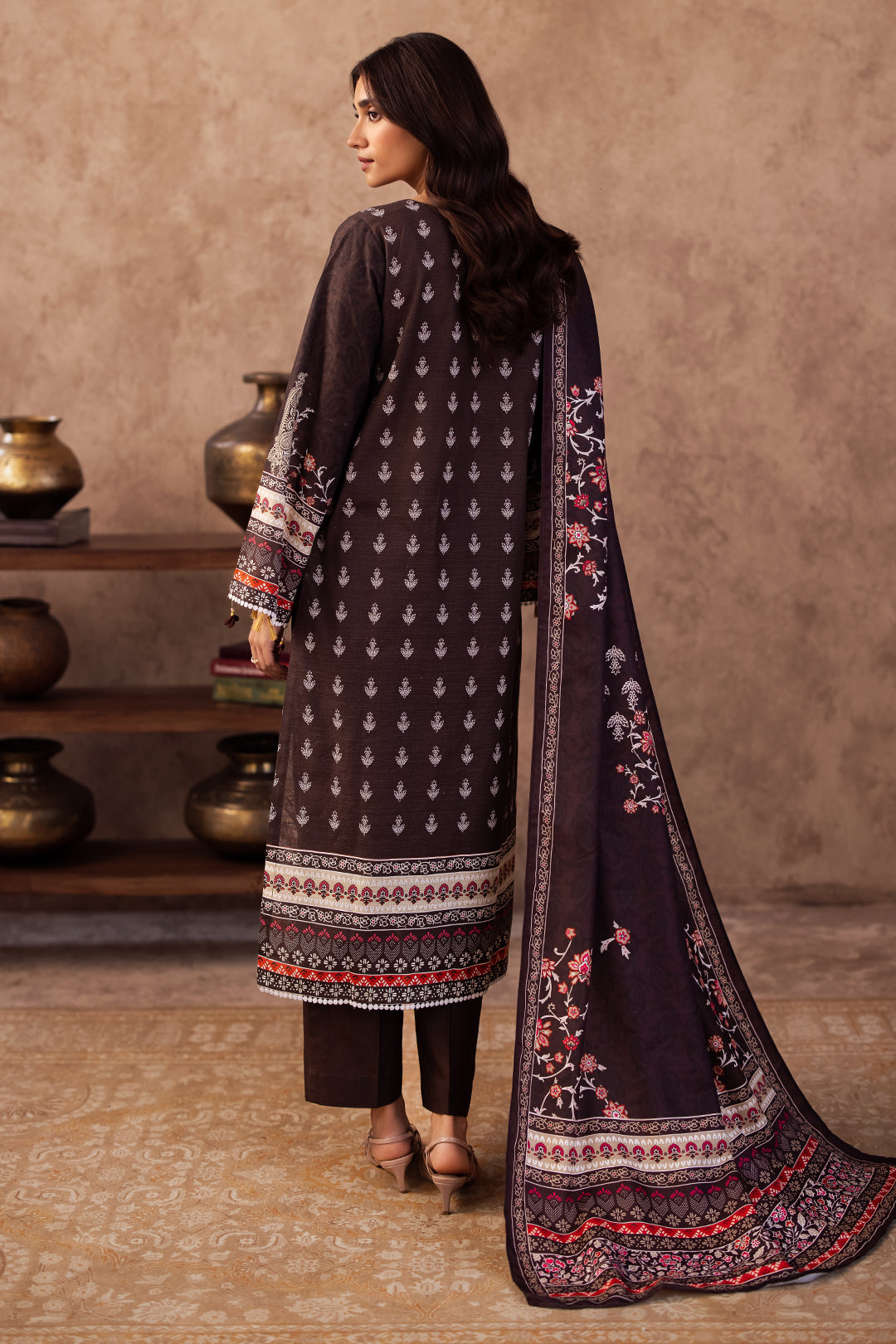 Zellbury | Unstitched 3 Piece Khaddar | Shirt Shalwar Dupatta - 0288 - House Of Zarish