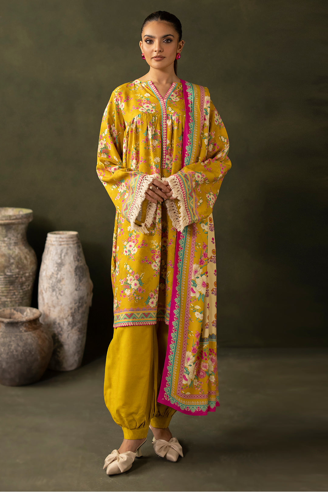 Zellbury | Unstitched 3 Piece Viscose | Shirt Shalwar Dupatta - 0289 - House Of Zarish