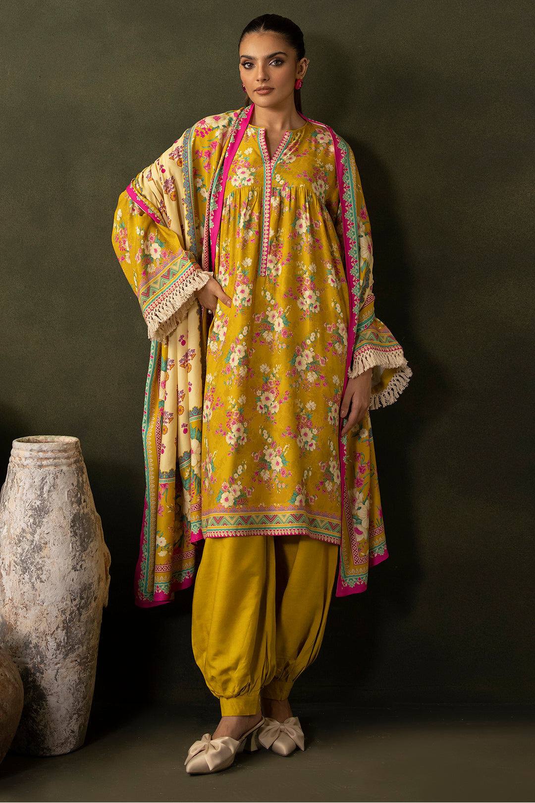 Zellbury | Unstitched 3 Piece Viscose | Shirt Shalwar Dupatta - 0289 - House Of Zarish