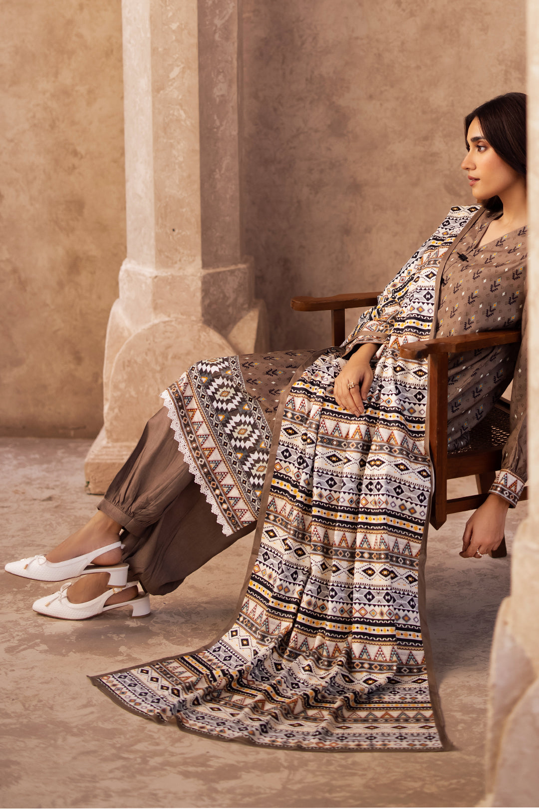 Zellbury | Unstitched 3 Piece Viscose | Shirt Shalwar Dupatta - 0293 - House Of Zarish