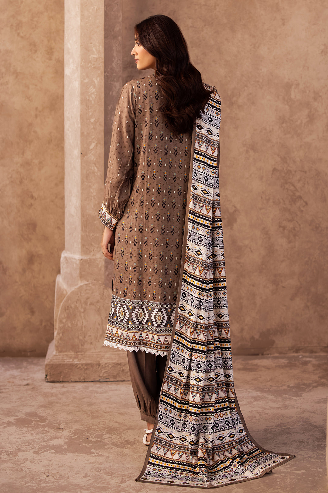 Zellbury | Unstitched 3 Piece Viscose | Shirt Shalwar Dupatta - 0293 - House Of Zarish