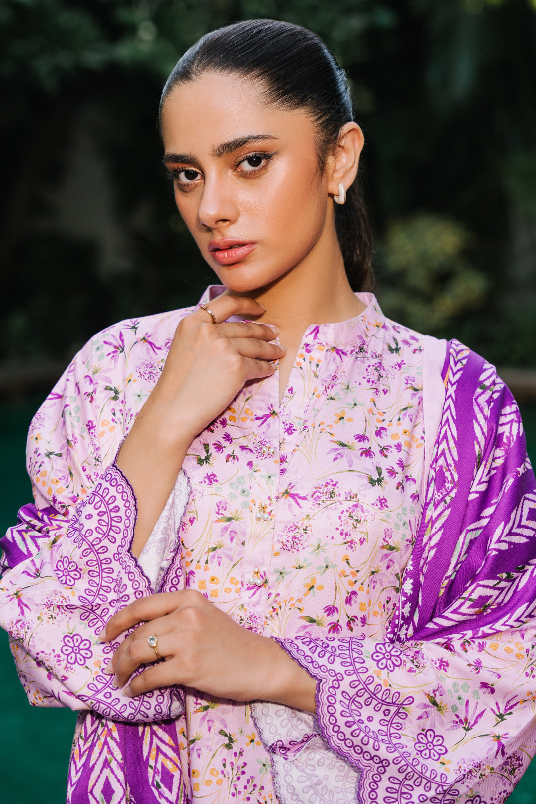 Zellbury | Unstitched 3 Piece Viscose | Shirt Shalwar Dupatta - 0295 - House Of Zarish