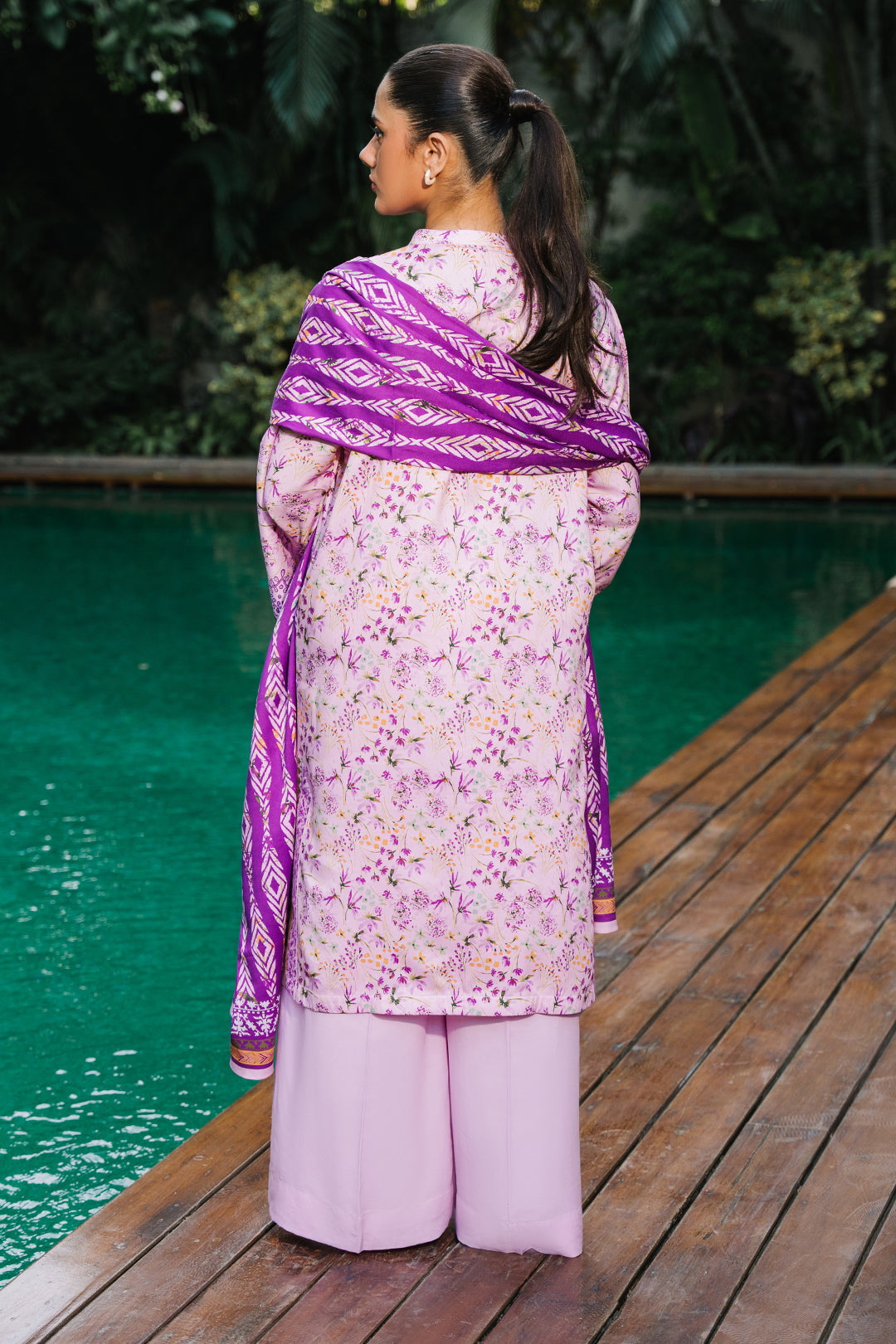 Zellbury | Unstitched 3 Piece Viscose | Shirt Shalwar Dupatta - 0295 - House Of Zarish