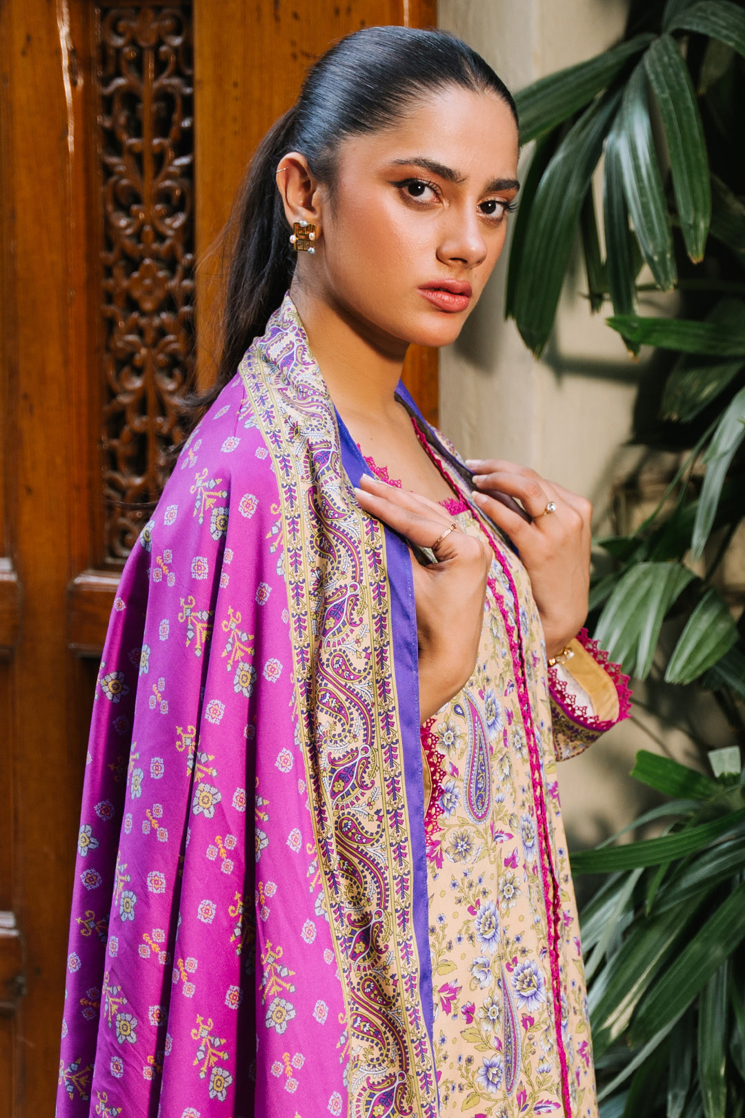 Zellbury | Unstitched 3 Piece Viscose | Shirt Shalwar Dupatta - 0297 - House Of Zarish