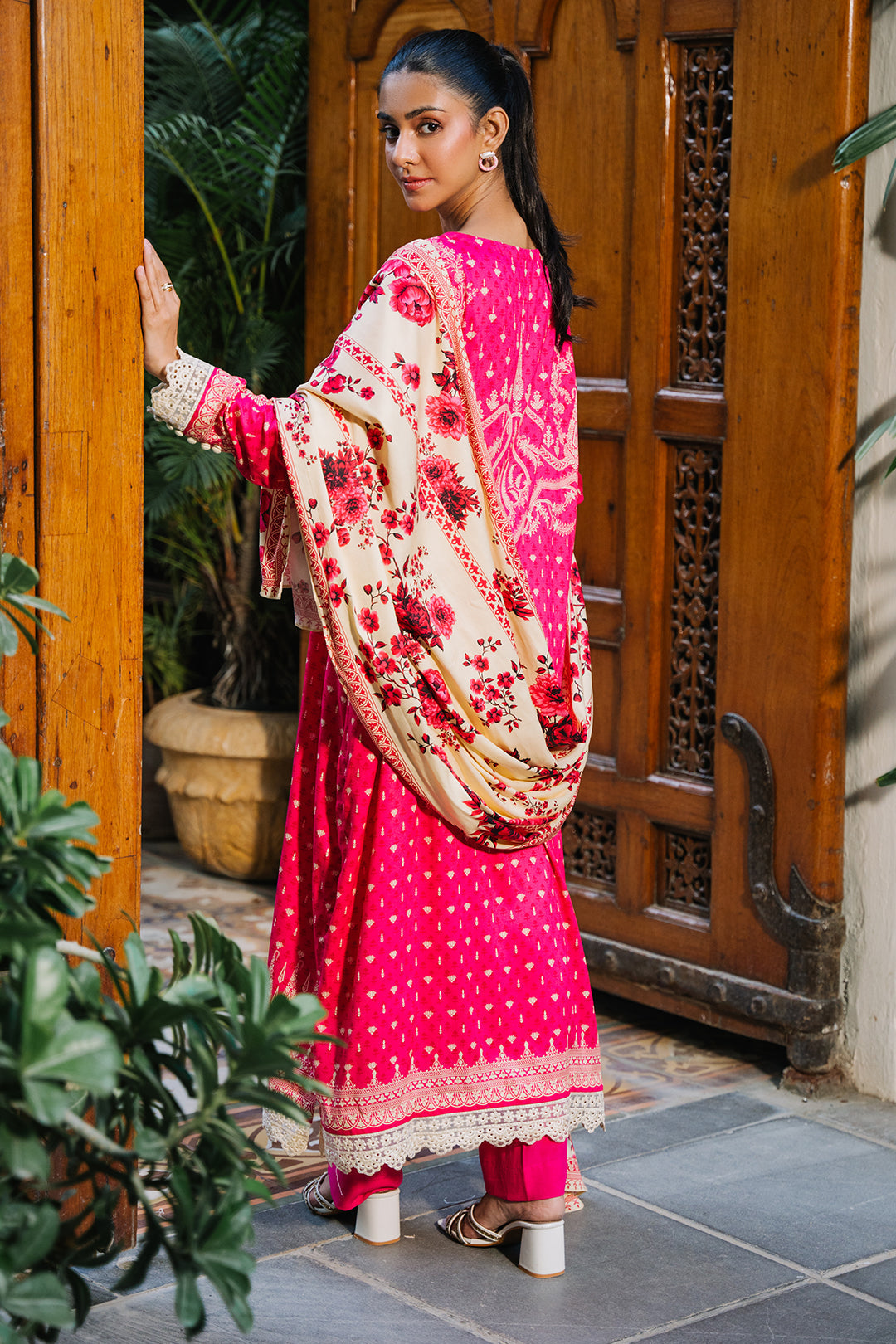 Zellbury | Unstitched 3 Piece Viscose | Shirt Shalwar Dupatta - 0300 - House Of Zarish