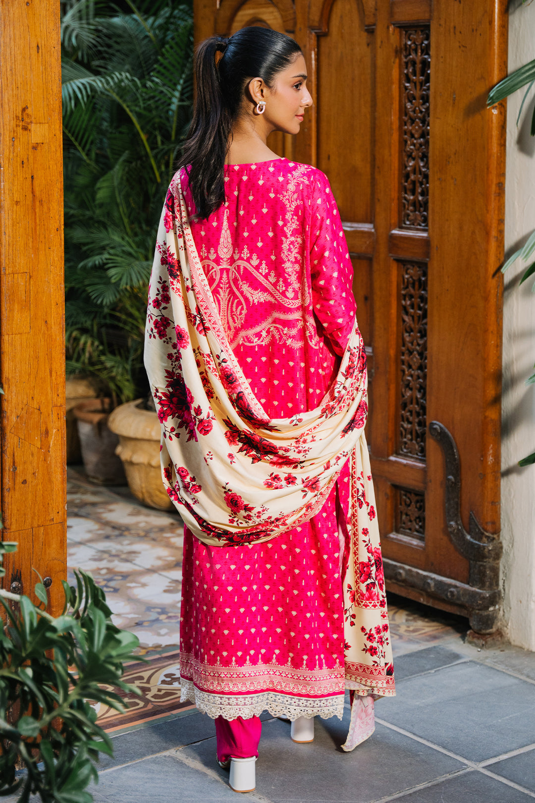 Zellbury | Unstitched 3 Piece Viscose | Shirt Shalwar Dupatta - 0300 - House Of Zarish