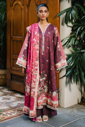 Zellbury | Unstitched 3 Piece Karandi | Shirt Shalwar Dupatta - 0301 - House Of Zarish