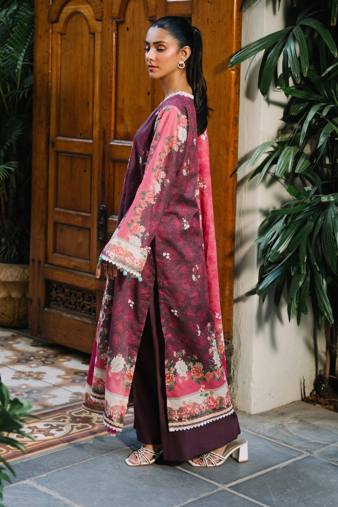 Zellbury | Unstitched 3 Piece Karandi | Shirt Shalwar Dupatta - 0301 - House Of Zarish