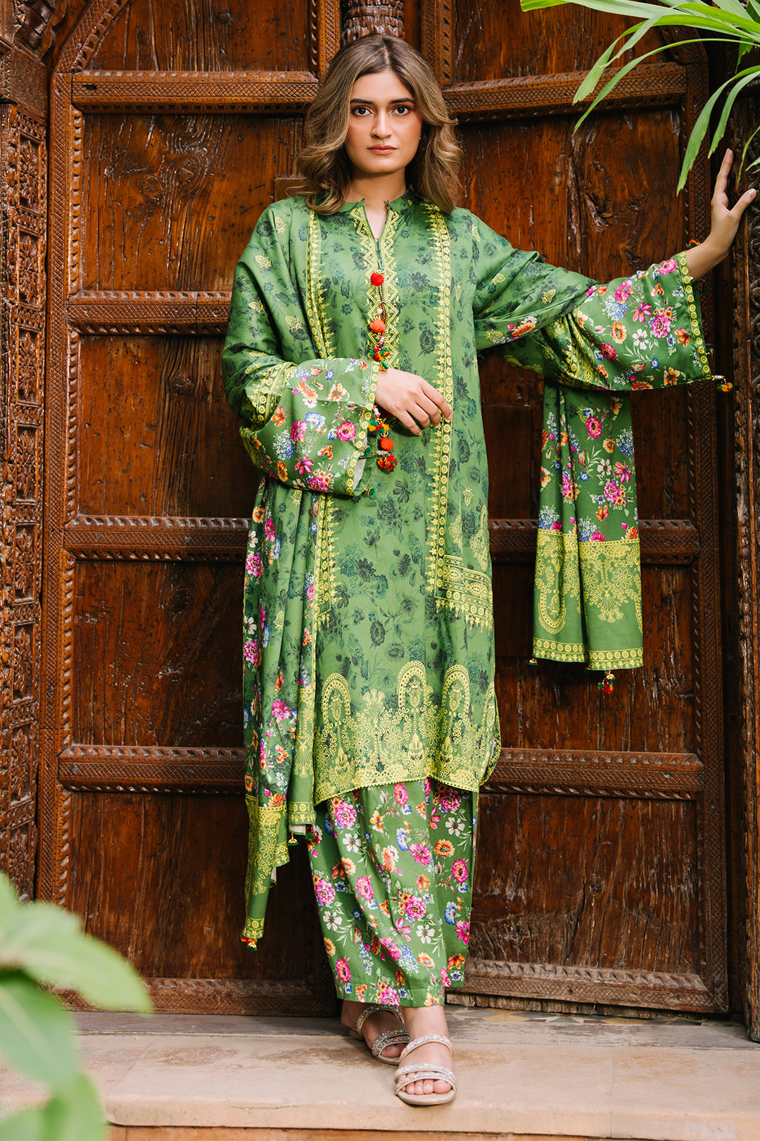 Zellbury | Unstitched 3 Piece Viscose | Shirt Shalwar Dupatta - 0305 - House Of Zarish