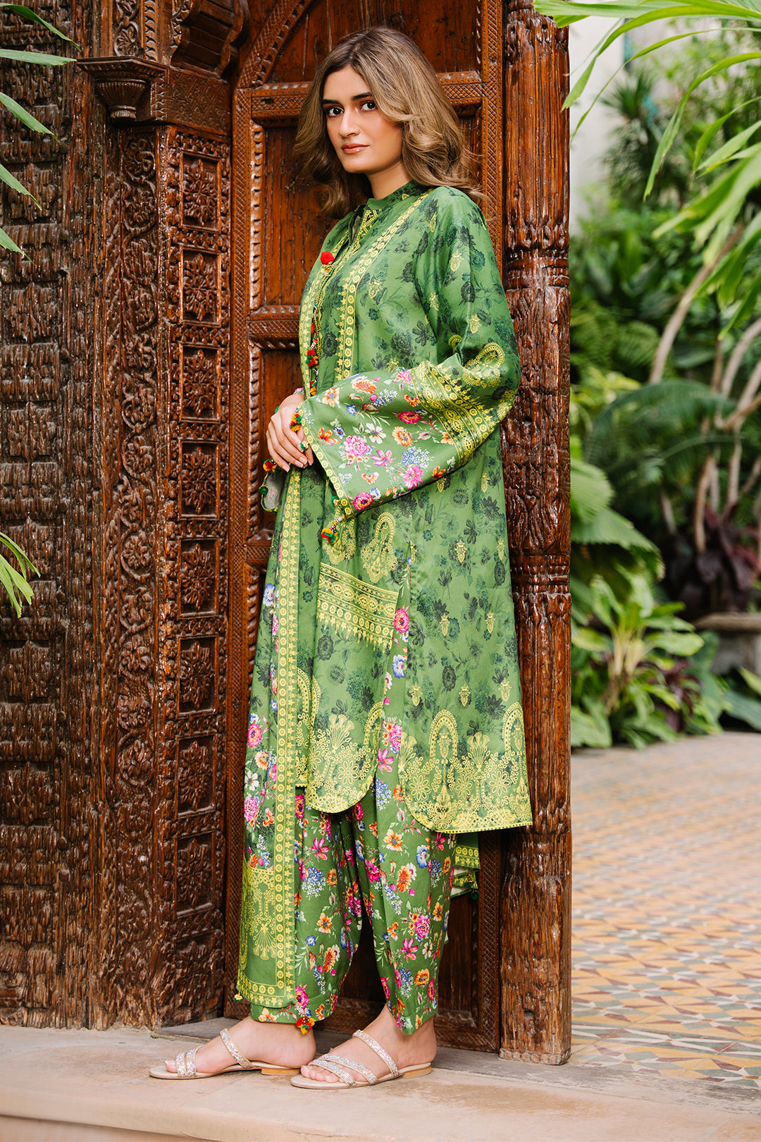 Zellbury | Unstitched 3 Piece Viscose | Shirt Shalwar Dupatta - 0305 - House Of Zarish