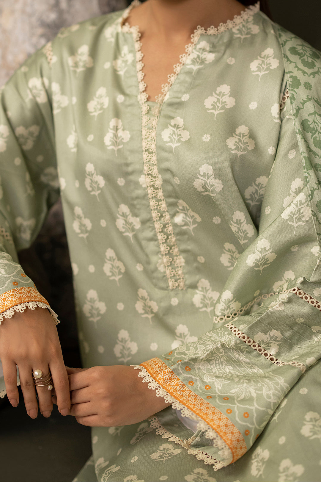 Zellbury | Unstitched 3 Piece Viscose | Shirt Shalwar Dupatta - 0306 - House Of Zarish