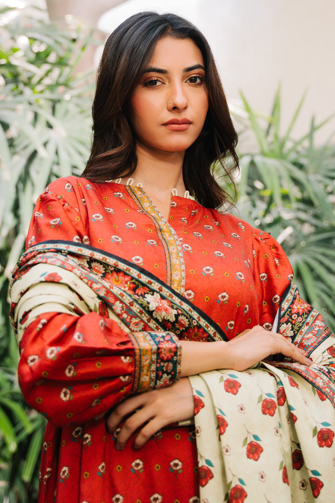 Zellbury | Unstitched 3 Piece Cotail | Shirt Shalwar Dupatta - 0307 - House Of Zarish