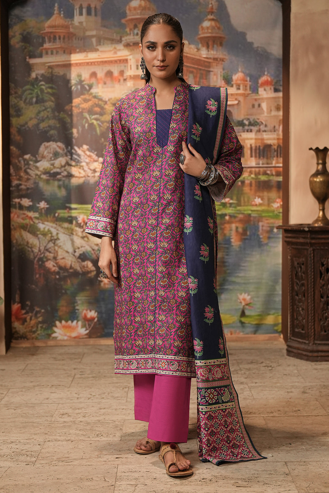 Zellbury | Unstitched 3 Piece Khaddar | Shirt Shalwar Dupatta - 0357 - House Of Zarish