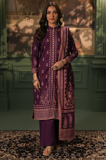 Zellbury | Unstitched 3 Piece Khaddar | Shirt Shalwar Dupatta - 0360 - House Of Zarish