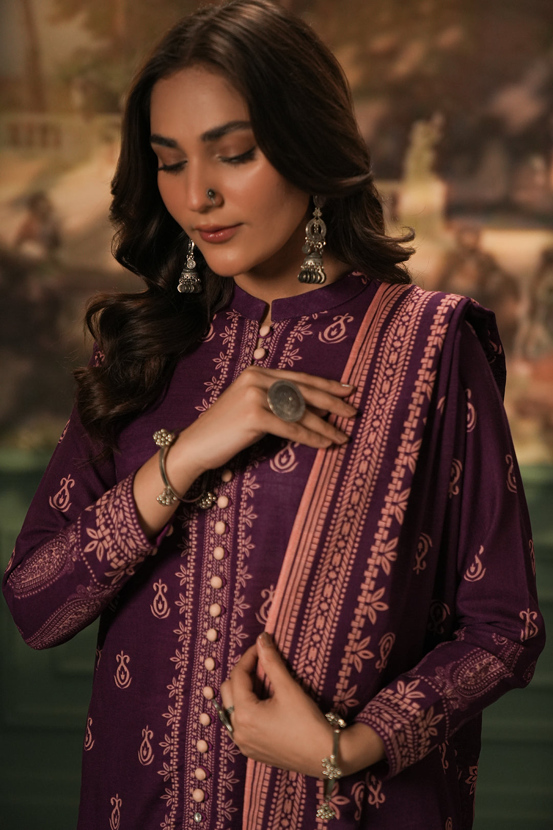 Zellbury | Unstitched 3 Piece Khaddar | Shirt Shalwar Dupatta - 0360 - House Of Zarish