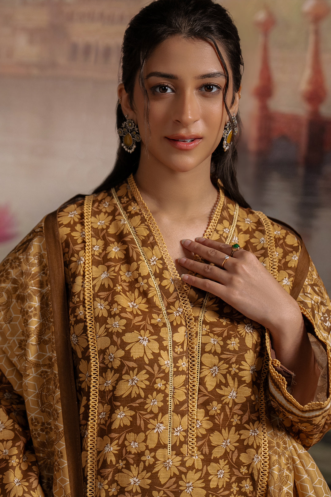 Zellbury | Unstitched 3 Piece Khaddar | Shirt Shalwar Dupatta - 0362 - House Of Zarish