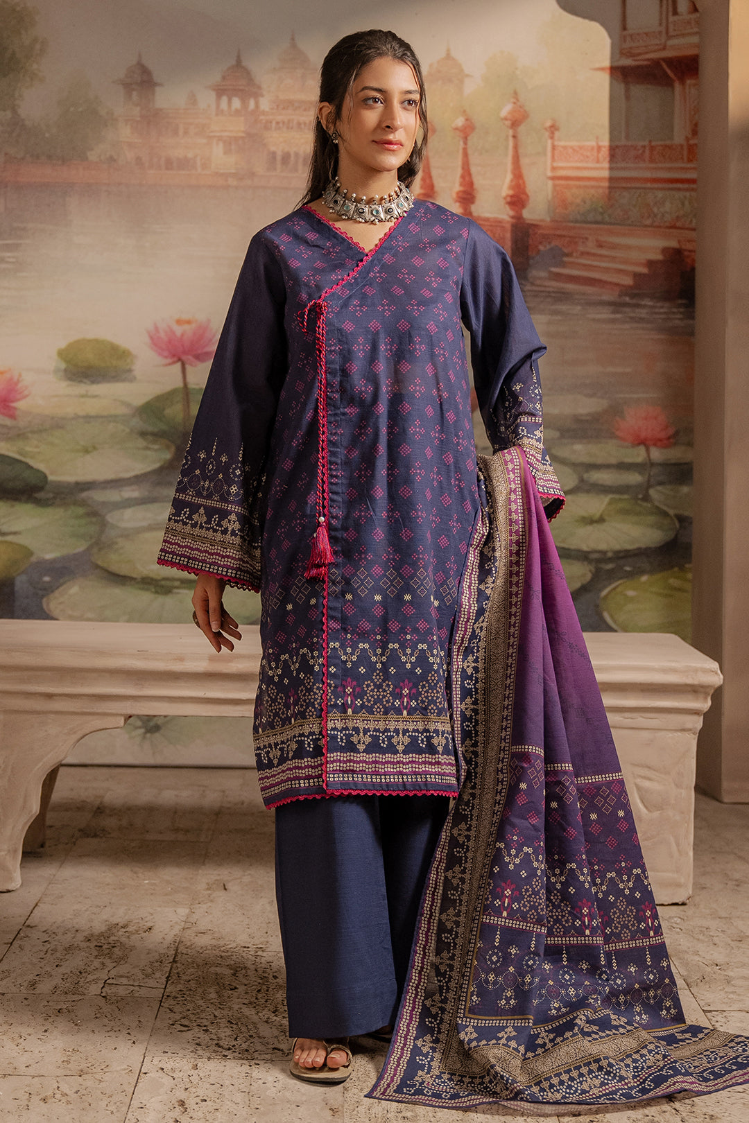 Zellbury | Unstitched 3 Piece Khaddar | Shirt Shalwar Dupatta - 0363 - House Of Zarish