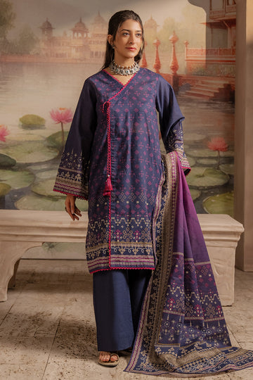 Zellbury | Unstitched 3 Piece Khaddar | Shirt Shalwar Dupatta - 0363 - Libasekhas