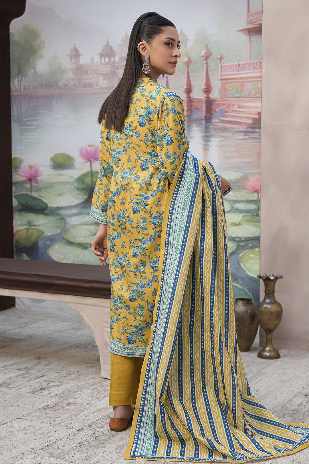 Zellbury | Unstitched 3 Piece Khaddar | Shirt Shalwar Dupatta - 0365 - House Of Zarish