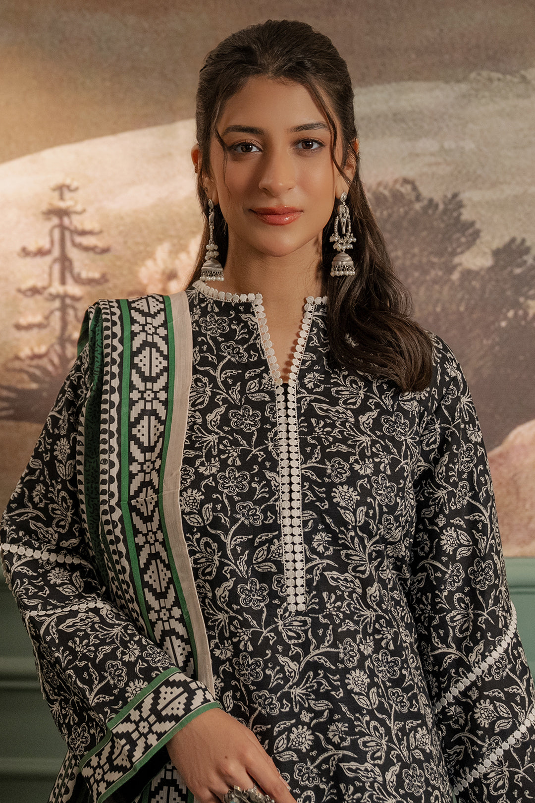 Zellbury | Unstitched 3 Piece Khaddar | Shirt Shalwar Dupatta - 0366 - Libasekhas
