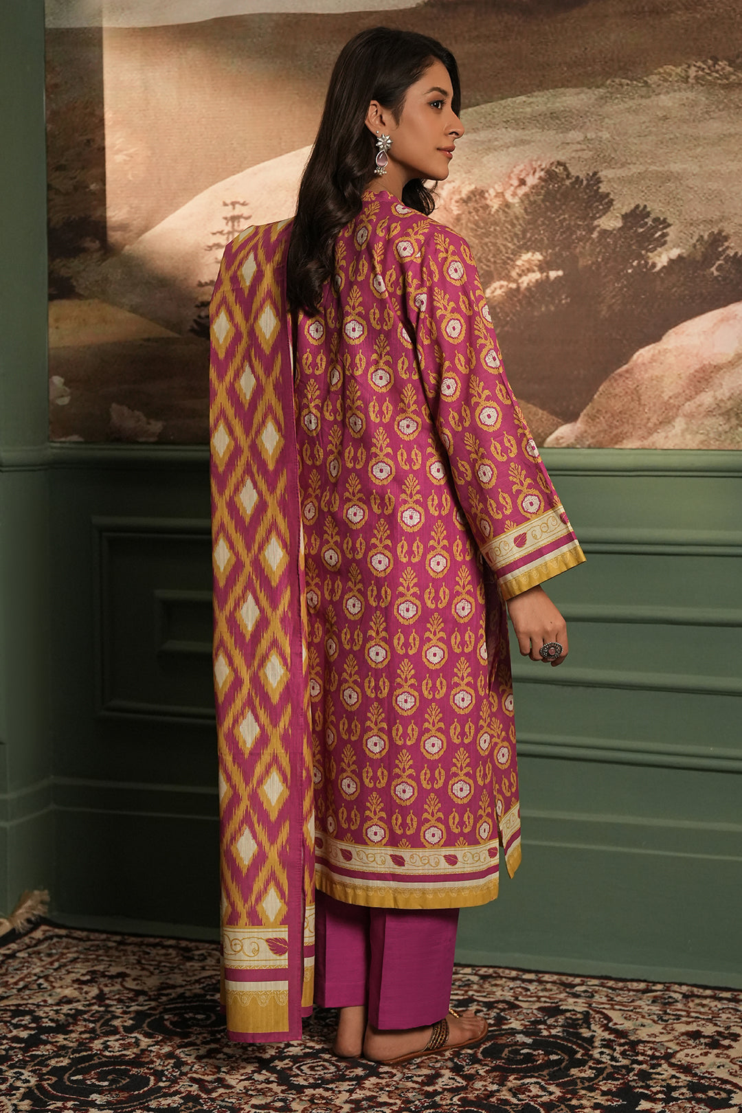 Zellbury | Unstitched 3 Piece Khaddar | Shirt Shalwar Dupatta - 0367 - House Of Zarish