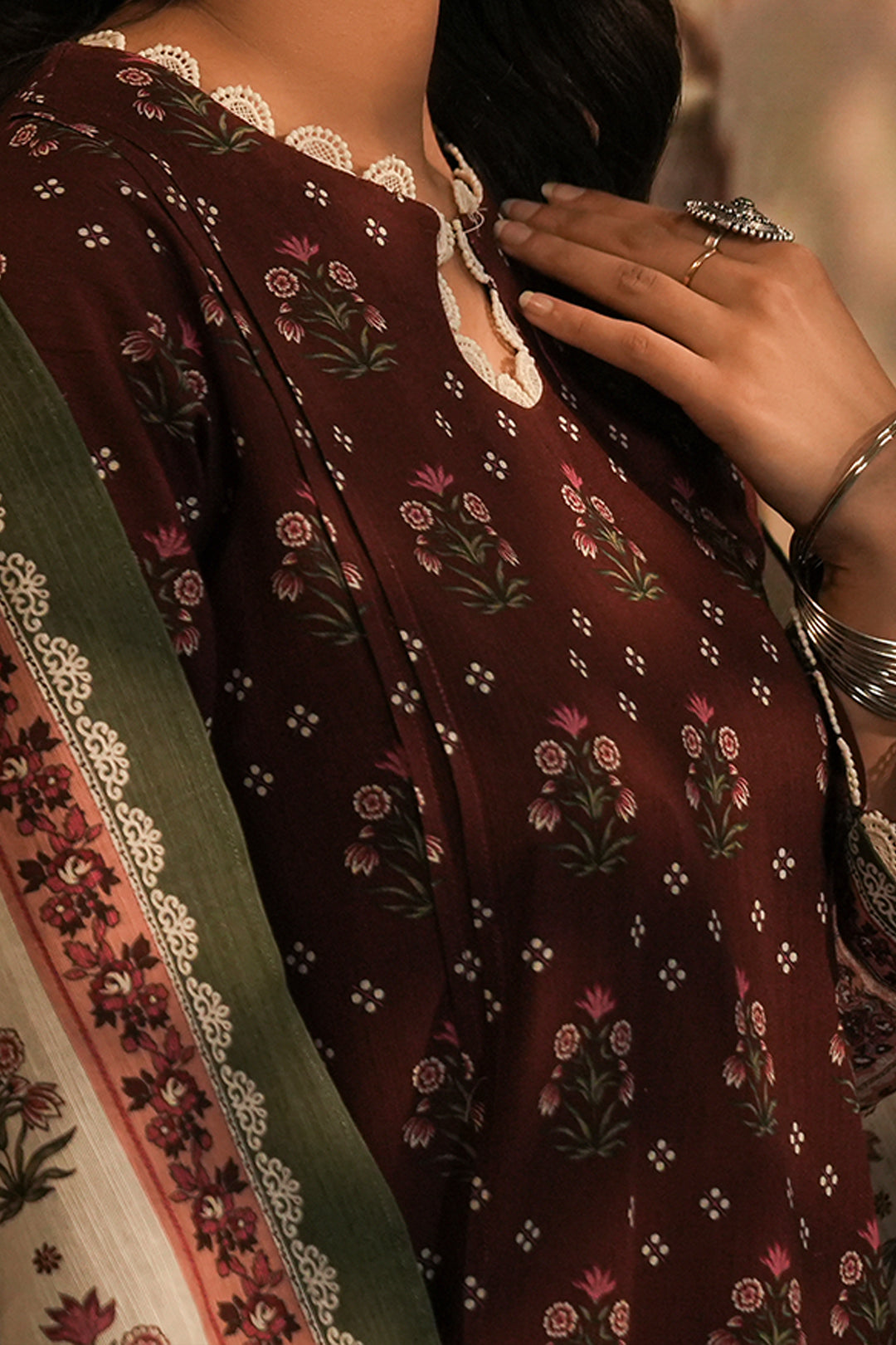 Zellbury | Unstitched 3 Piece Khaddar | Shirt Shalwar Dupatta - 0373 - Libasekhas