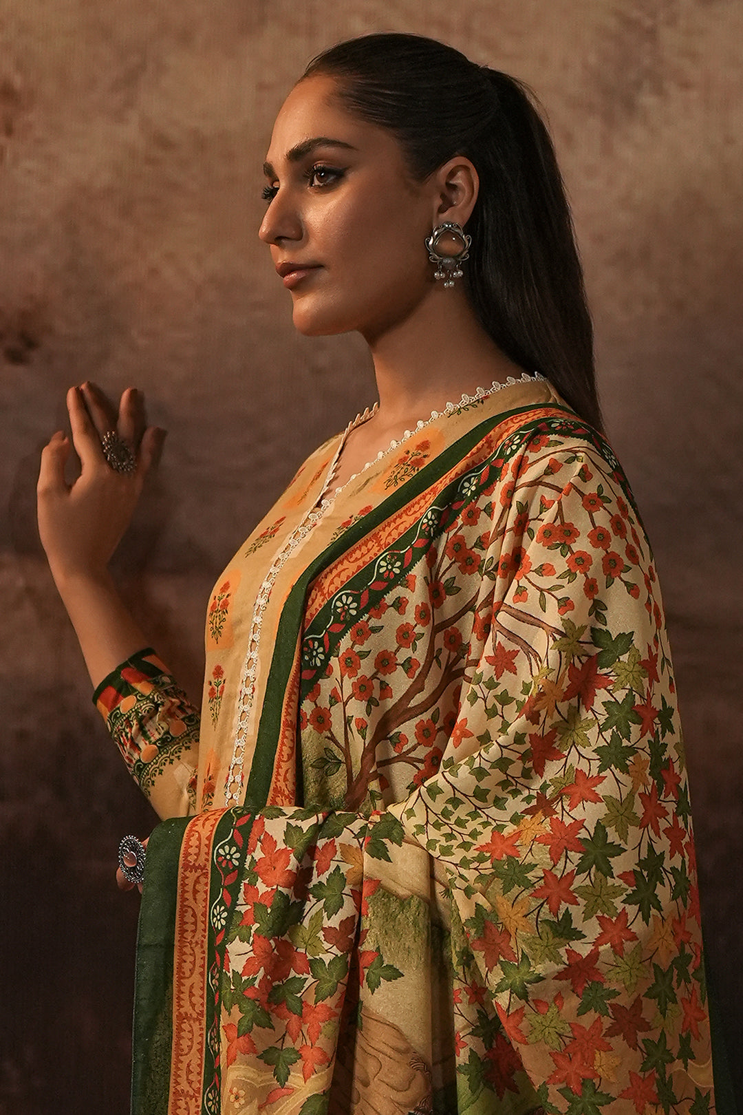 Zellbury | Unstitched 3 Piece Karandi | Shirt Shalwar Dupatta - 0379 - House Of Zarish