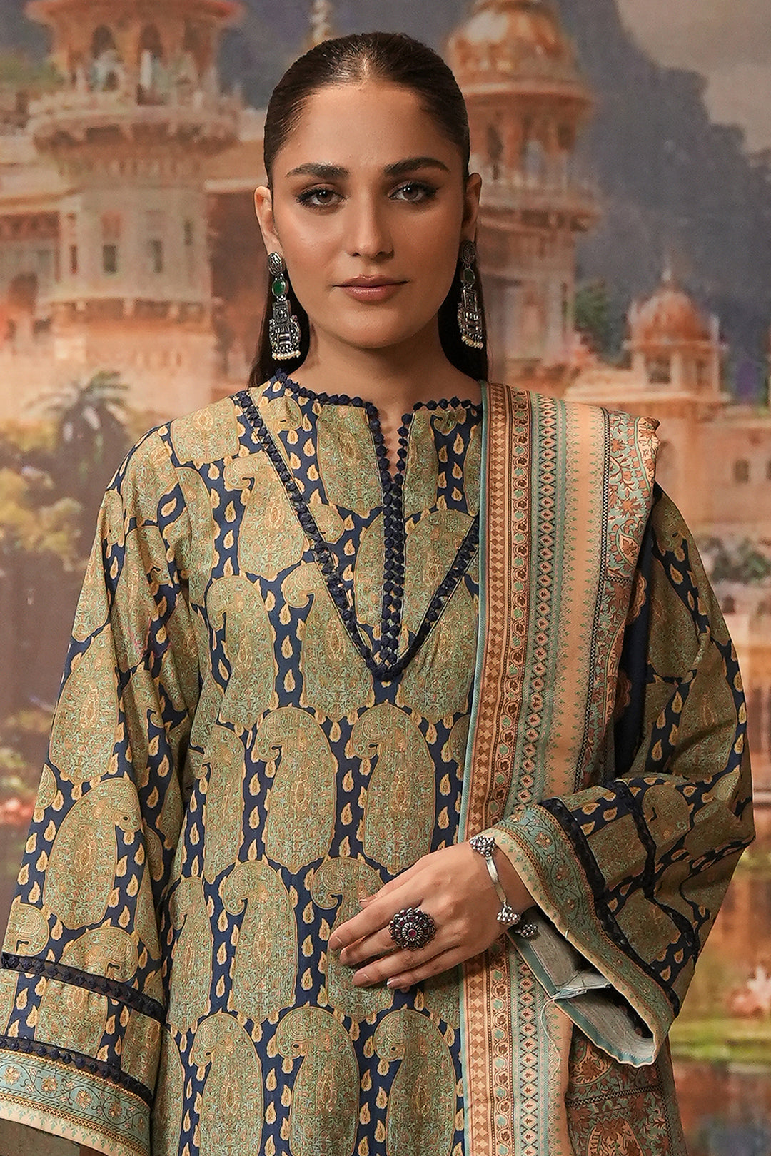Zellbury | Unstitched 3 Piece Khaddar | Shirt Shalwar Shawl - 0381 - House Of Zarish