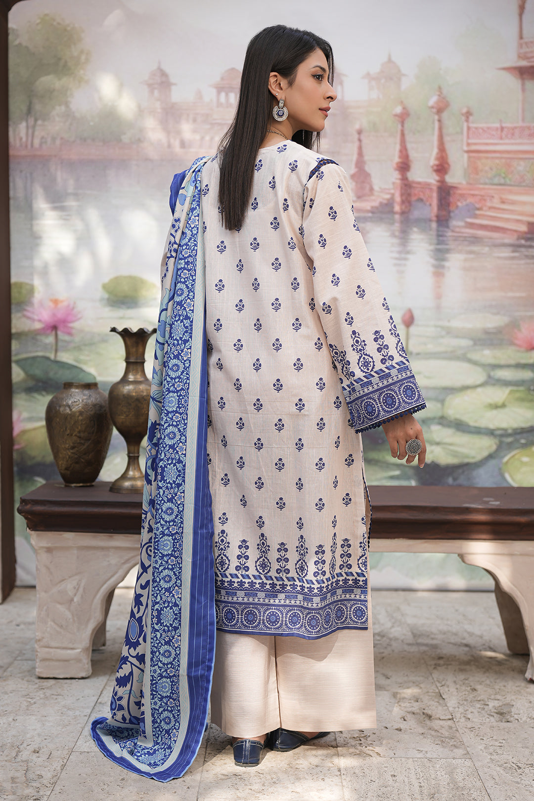 Zellbury | Unstitched 3 Piece Khaddar | Shirt Shalwar Shawl - 0382 - Libasekhas