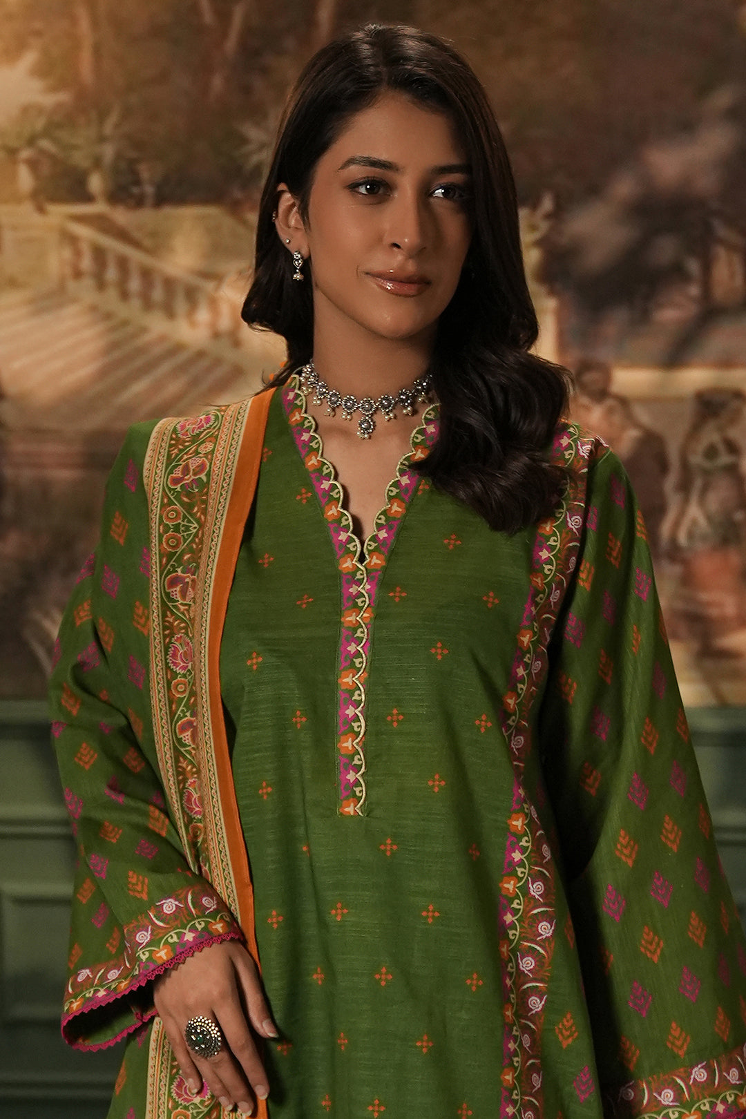 Zellbury | Unstitched 3 Piece Khaddar | Shirt Shalwar Dupatta - 0386 - House Of Zarish