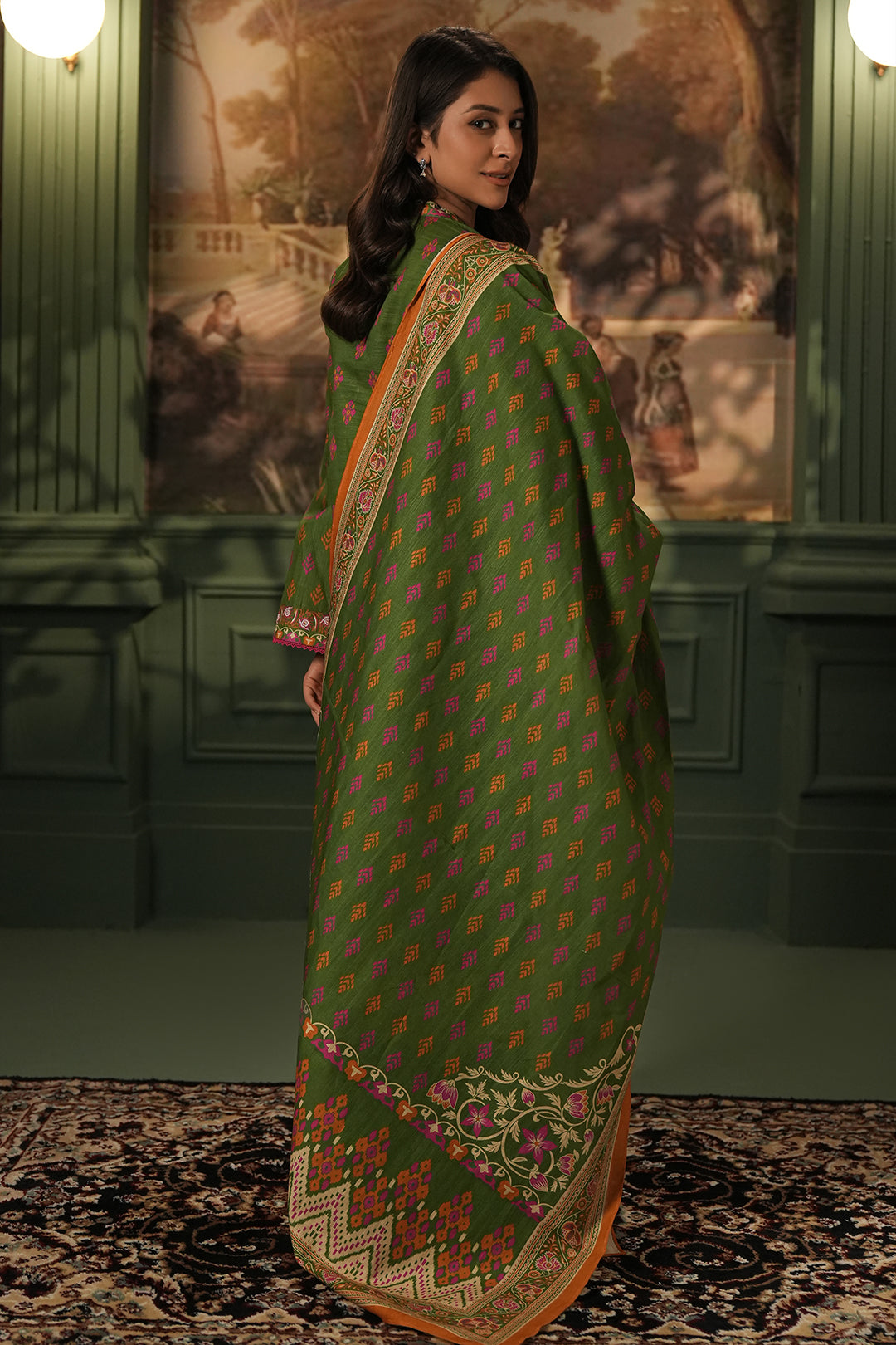 Zellbury | Unstitched 3 Piece Khaddar | Shirt Shalwar Dupatta - 0386 - House Of Zarish